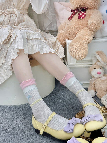 4 Options White Calf Socks