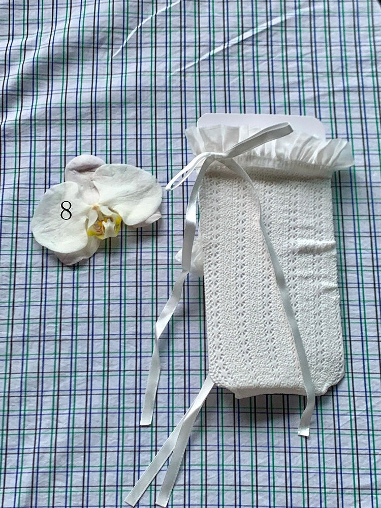 White/Milky White/Black/Red/Purple/Grey/Brown Lolita Lace Trim Bowknot Socks