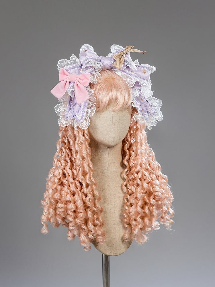 Purple and Pink Boned Corset Top + Tiered Skirt Gorgeous Hime Lolita Full Set