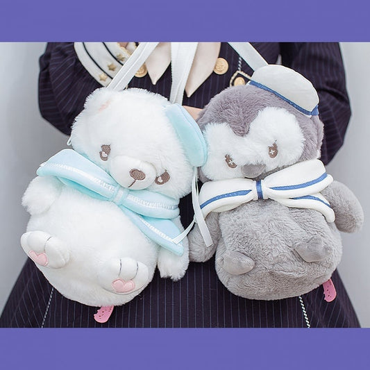Sailor Little Penguin / Polar Bear Plush Bag