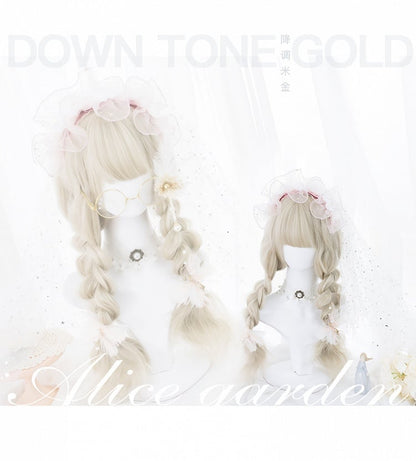 Thin Rattan Long curly Egg Roll Synthetic Wig