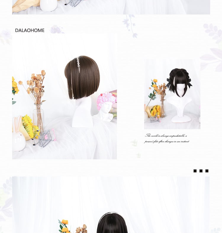 Crispy Bo Bo Short Inner Button Synthetic Wig