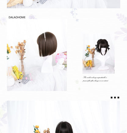 Crispy Bo Bo Short Inner Button Synthetic Wig