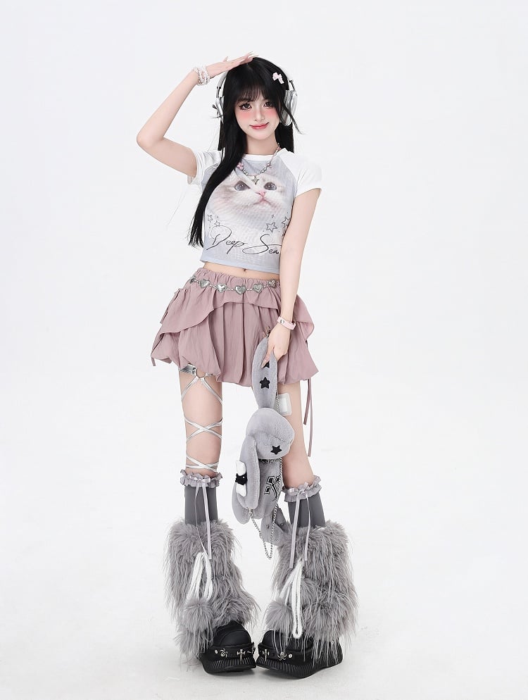 Dusty Pink Three Ways Wear Top/Bubble Skirt