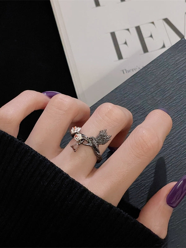 7 Options Raven Design Gothic Ring