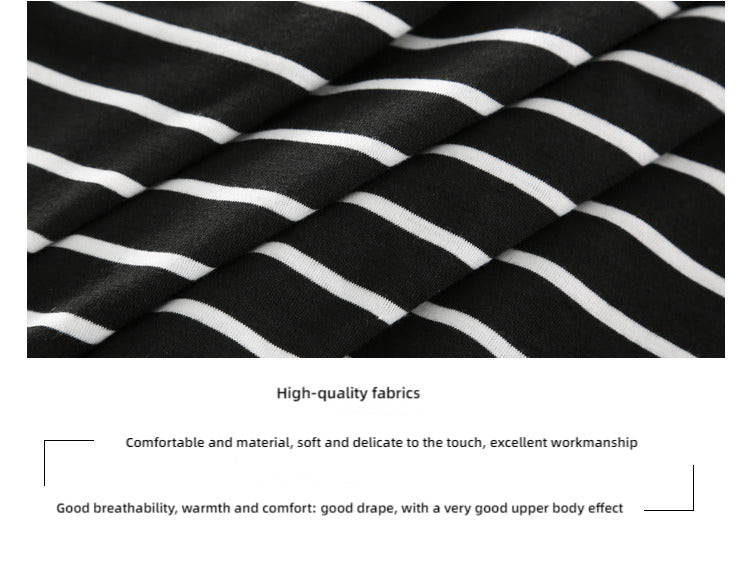 Striped Waist Drawstring Dress