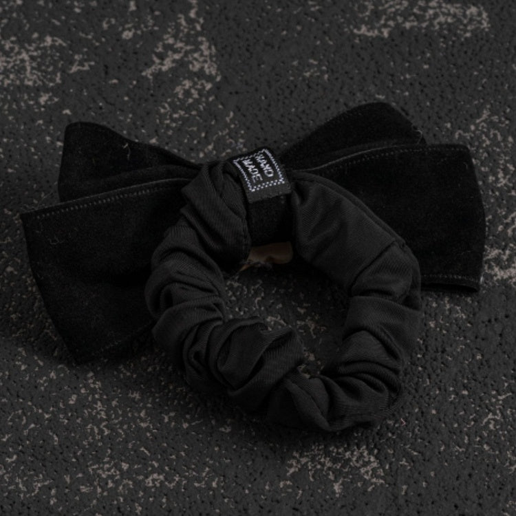 Handmade Skull Black Gothic Bow Hair Tie
