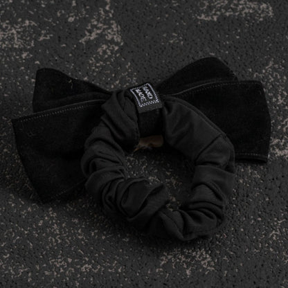 Handmade Skull Black Gothic Bow Hair Tie