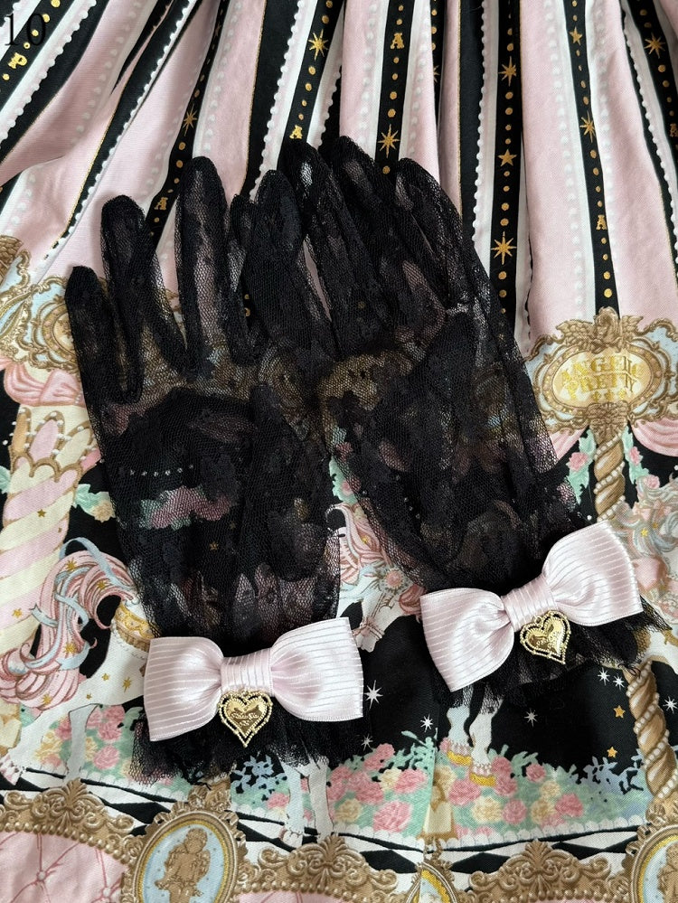 16 Options Crown/Heart Charm Bowknot Lace Gloves