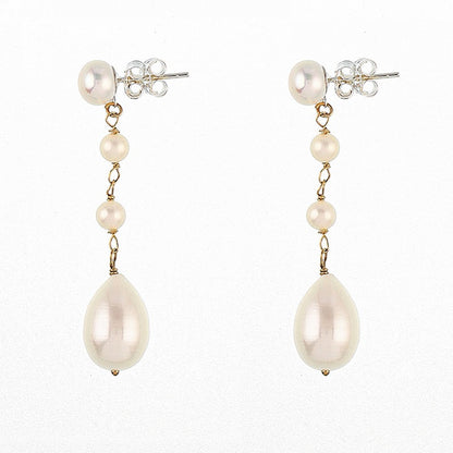 Vintage Natural Pearls Handmade Earrings