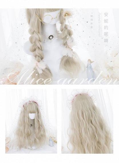 Thin Rattan Long curly Egg Roll Synthetic Wig