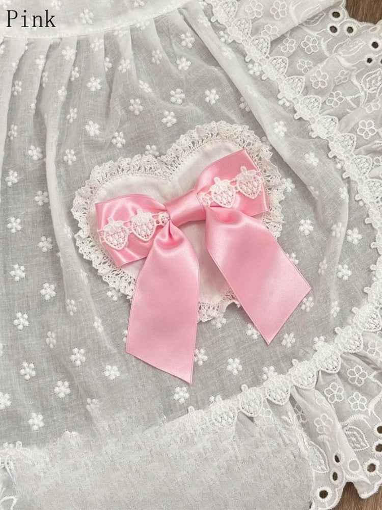 6 Color Options Strawberry Design Bowknot Brooch
