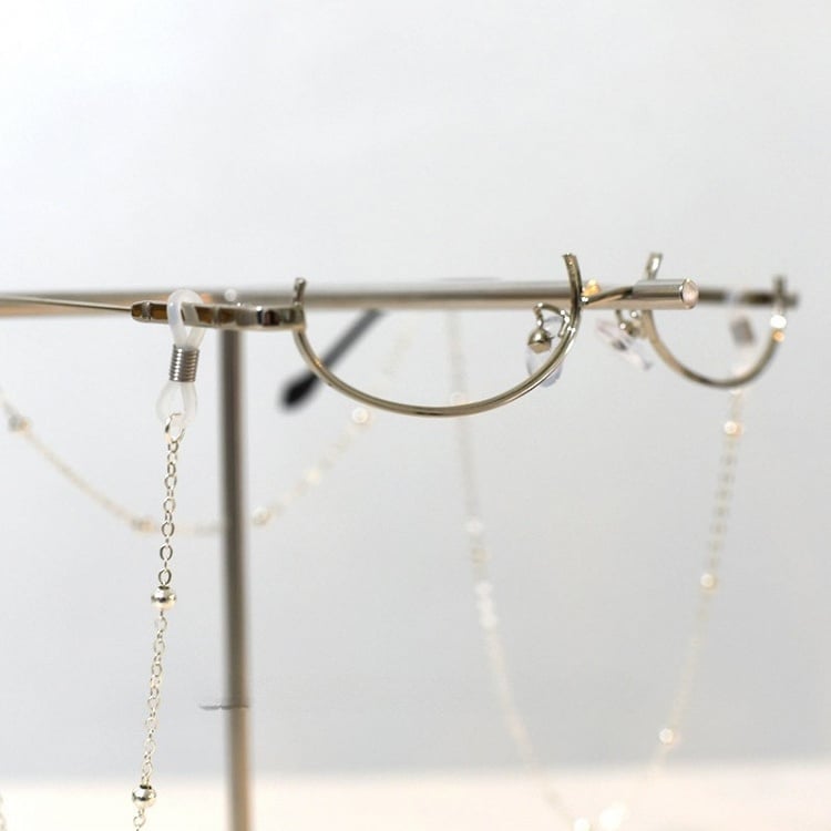 Silver/Gold Cyberpunk Chain Charm Eyeglasses Frame
