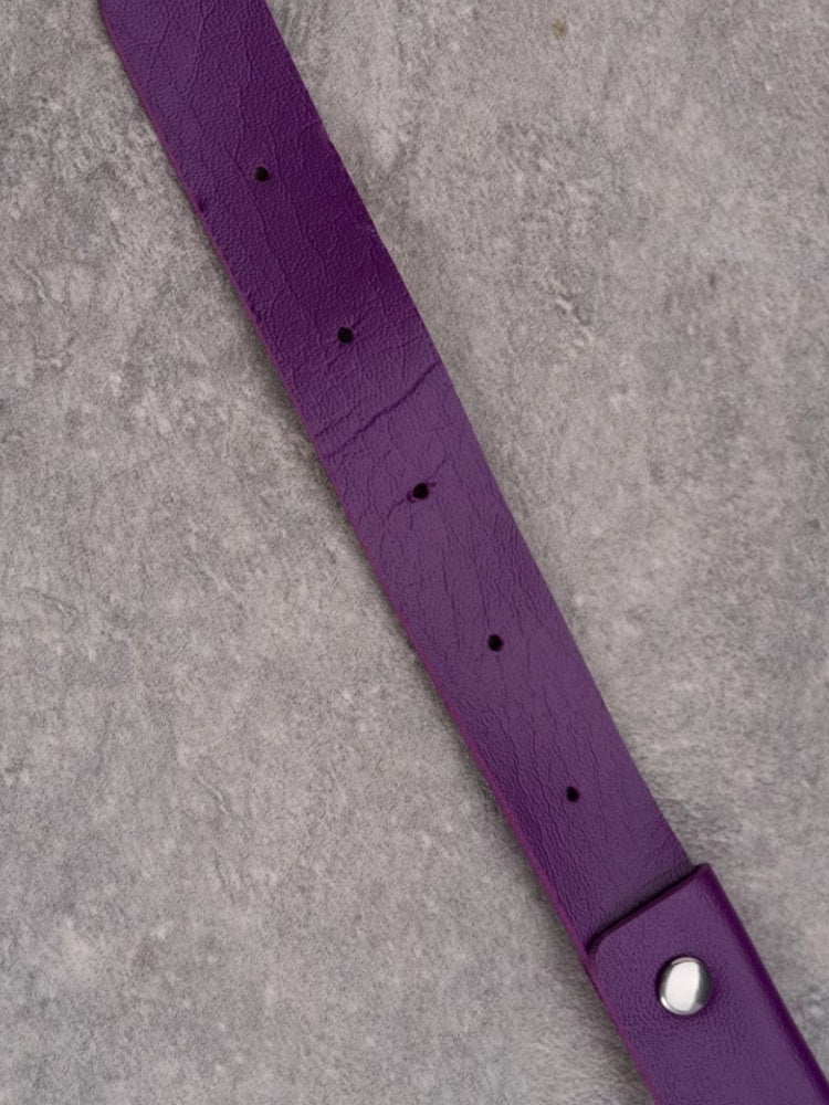 Purple Gothic Cross Pendant Studs Details Choker