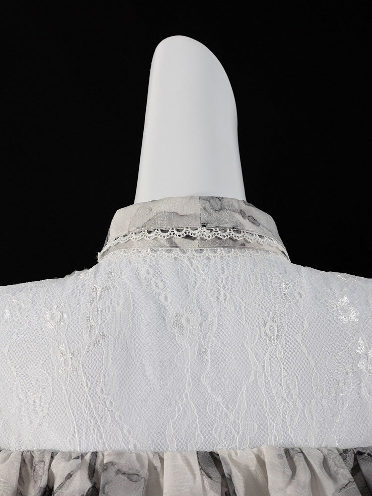 Jirai Kei Dress Work-Ready Elegant Floral Print Dress