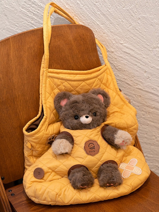 Yellow Cut-out Design Crossbody Bag