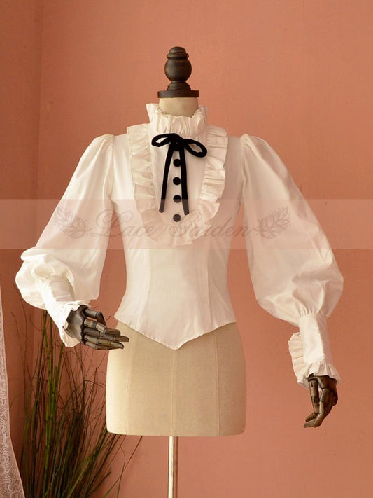High Collar Vintage Blouse