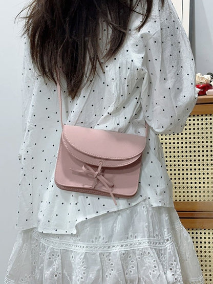 Kawaii Pink Bow Phone Pouch - Crossbody Style