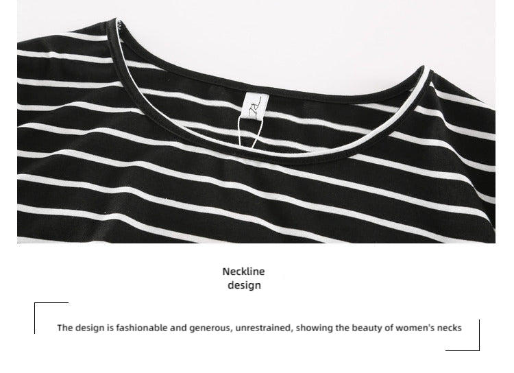 Striped Waist Drawstring Dress