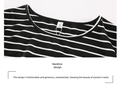 Striped Waist Drawstring Dress