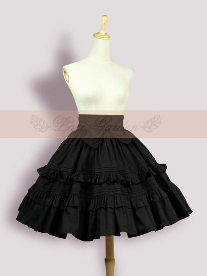 Puffy A line Skirt with Bowknot in the Waist