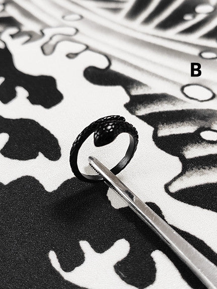 5 Options Gothic Punk Snake Ring