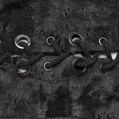 Dark Gray Punk Halter Vest