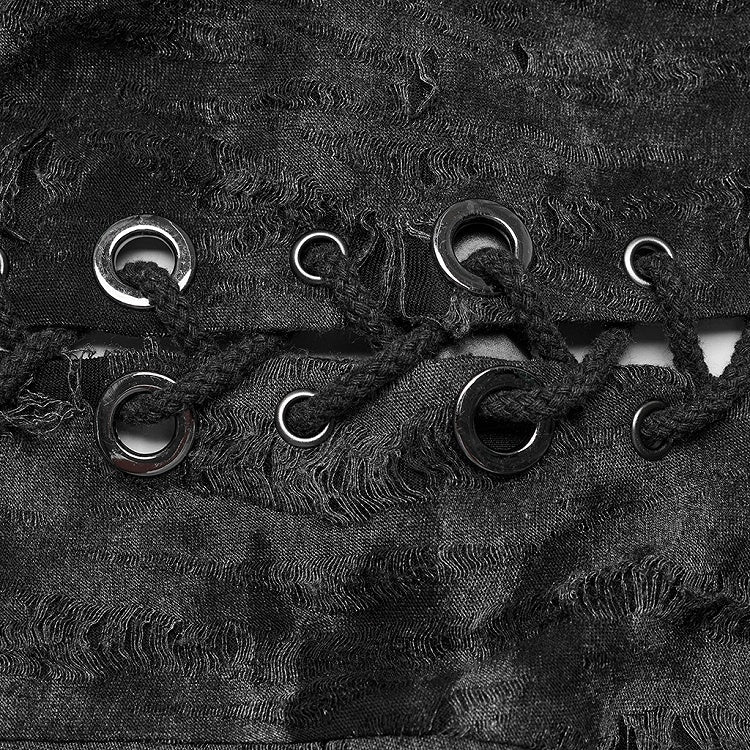 Dark Gray Punk Halter Vest