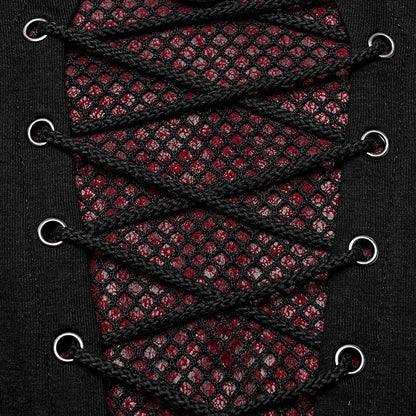 Black and Red Punk Handsome T-shirt