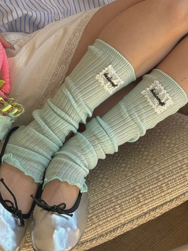 Black/White/Pink/Green/Gray/Milk White Leg Sleeves