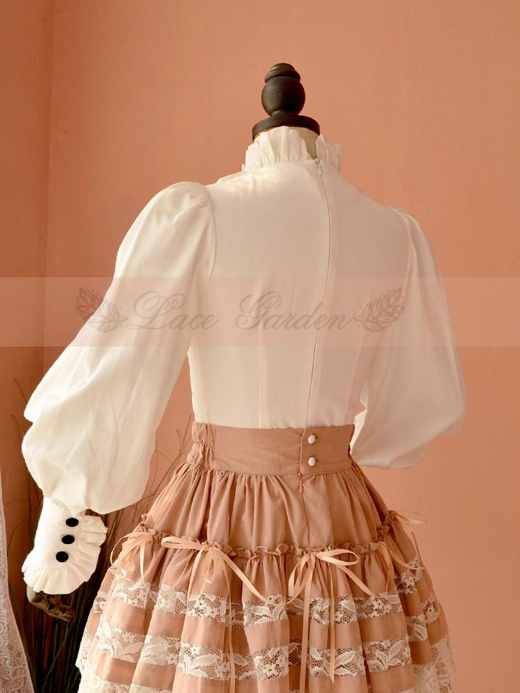 High Collar Vintage Blouse