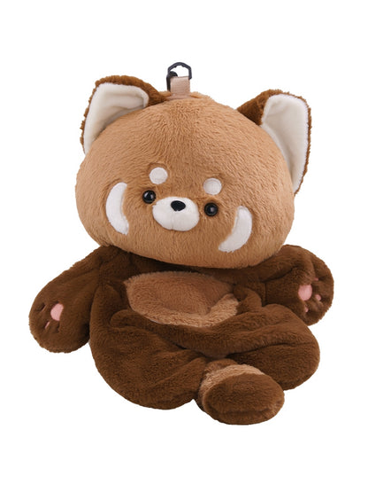 Brown 35cm/50cm Plush Red Panda Backpack Detachable Shoulder Straps