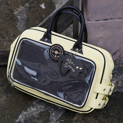 Kitty Decorated Large Capacity Crossbody Ita Bag White/Silver/Brown/Black/Blue/Yellow