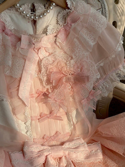 Pink Bows Heart-shaped Hairclip