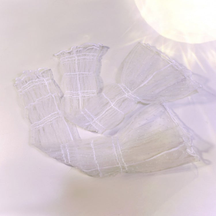 White Cyberpunk Polka-dot Pattern Sleeves