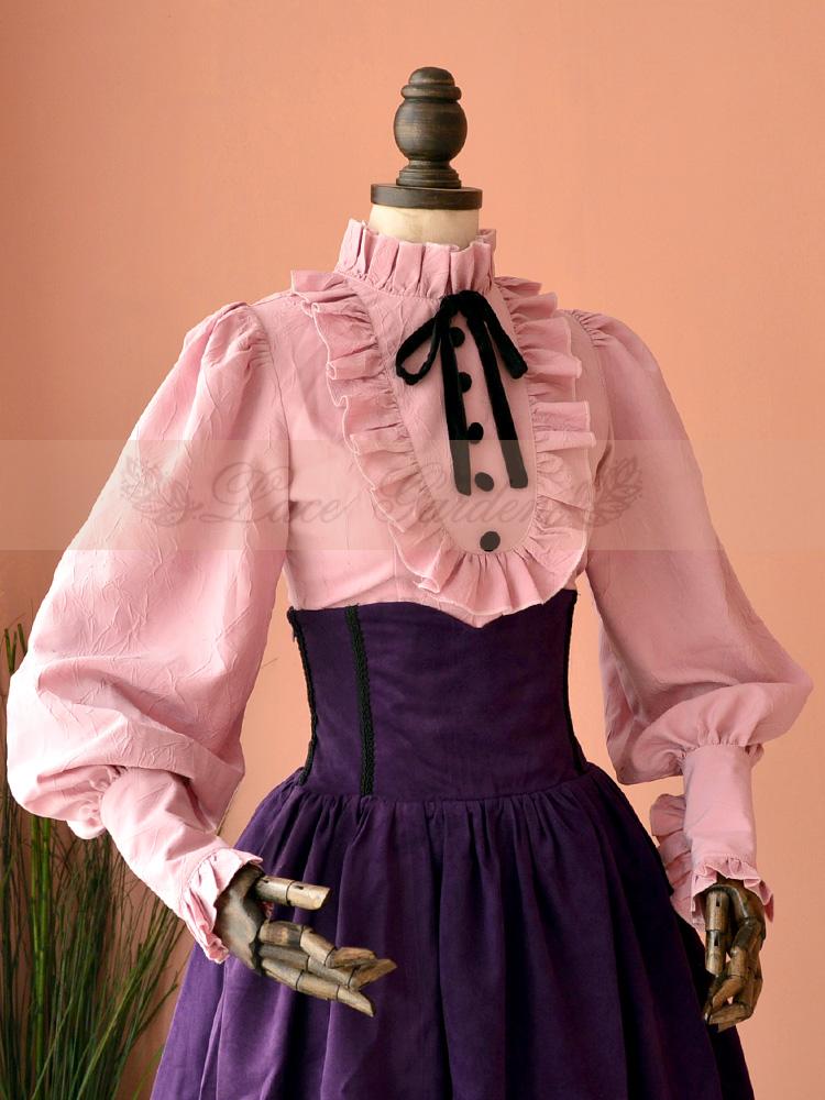 High Collar Vintage Blouse