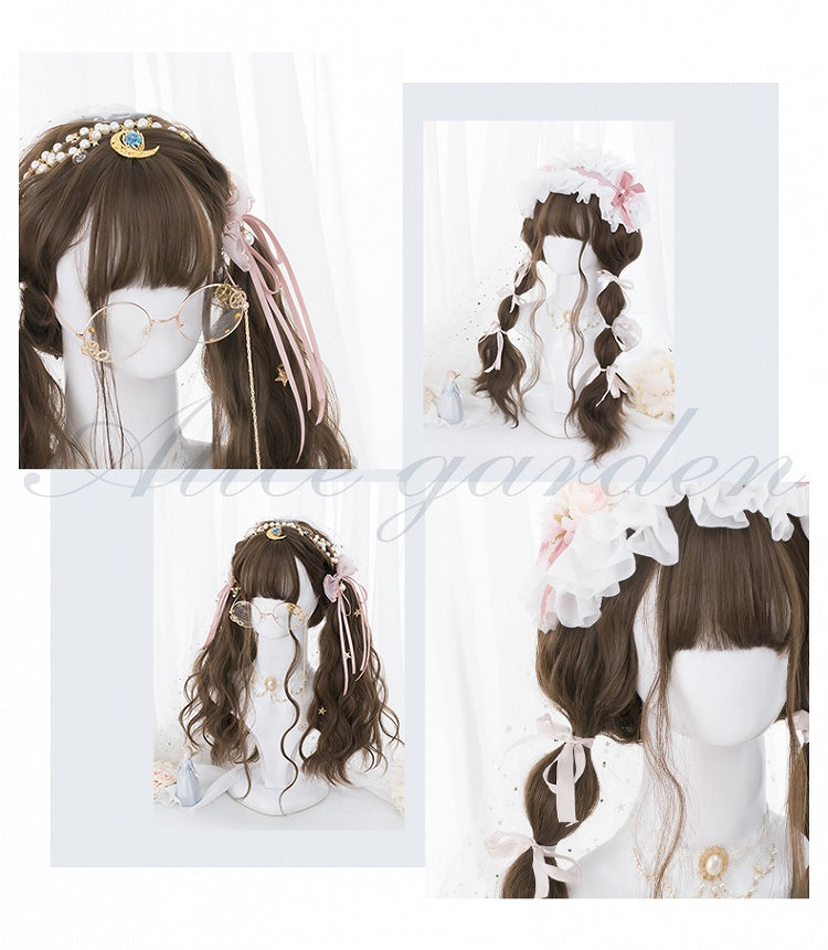 Thin Rattan Long curly Egg Roll Synthetic Wig