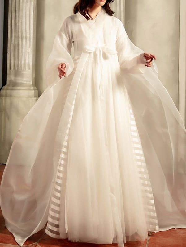 White 85cm Daily A-line Long Layered Petticoat