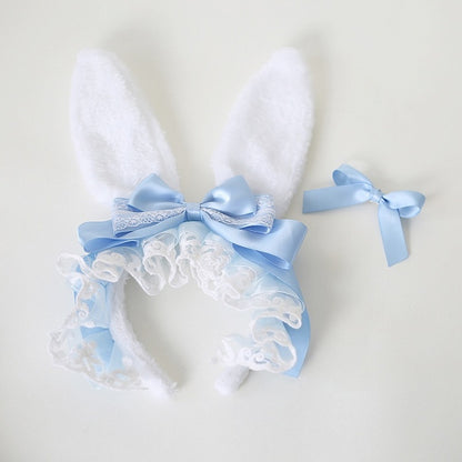 9 Colors Sweet Lolita Bowknot Bunny Ear KC with Detachable Small Bowknots
