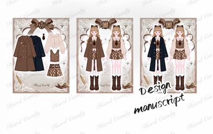 Plus Size White Preppy Shirt / Brown Plaid Pleated Skirt