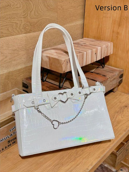 Detachable Chains White Ita Shoulder Bag