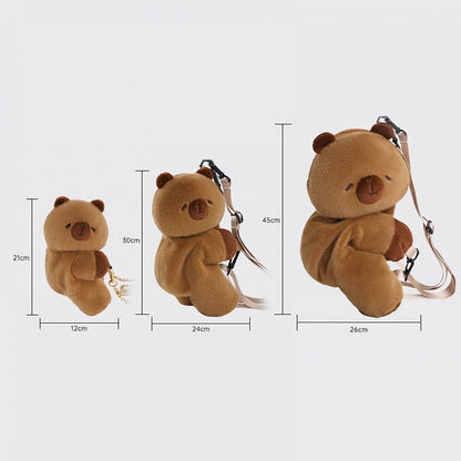 Cute Capybara Brown 21cm/30cm/45cm Plush Backpack/Crossbody