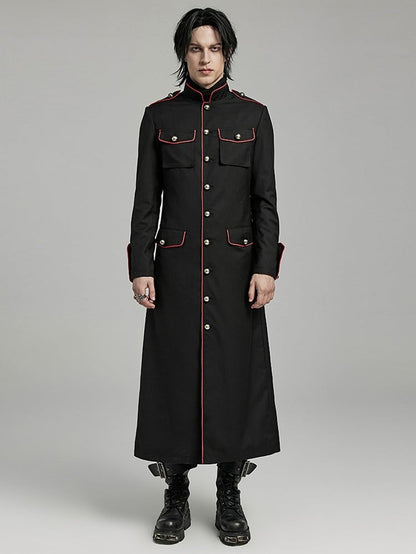 Black and Red Military Coat