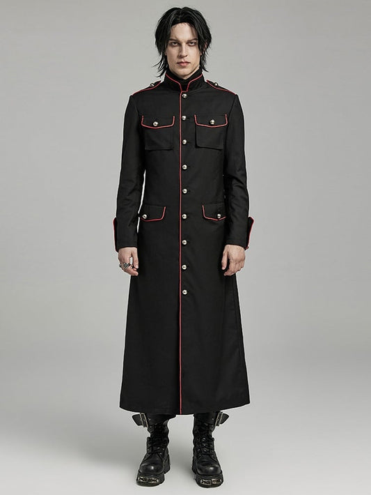 Black and Red Military Coat