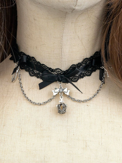 3 Colors Jirai Kei Bowknots Gothic Choker
