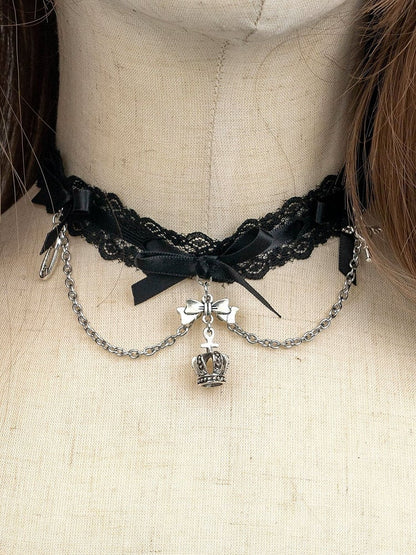 3 Colors Jirai Kei Bowknots Gothic Choker