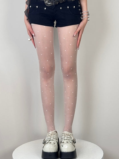 4 Color Options Bittersweet Heart Details Tights