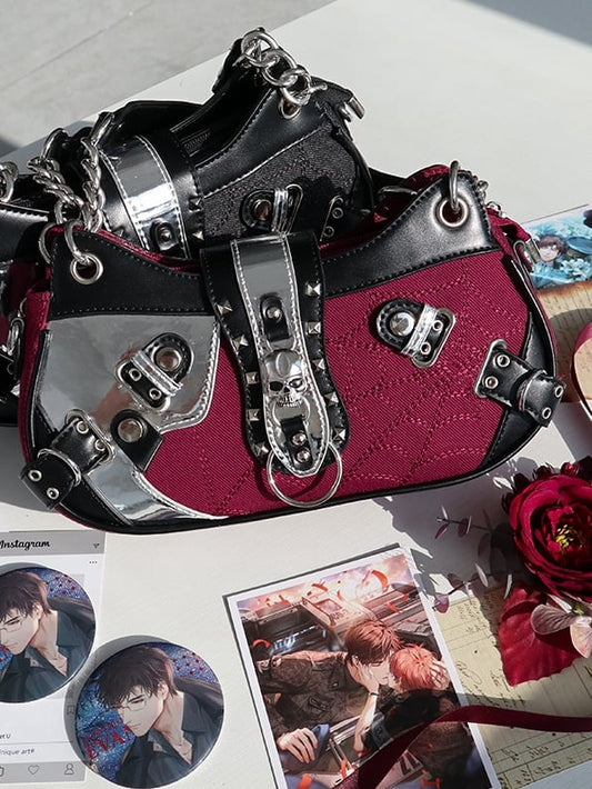 Wine Red Skeleton Kitty Ita Bag