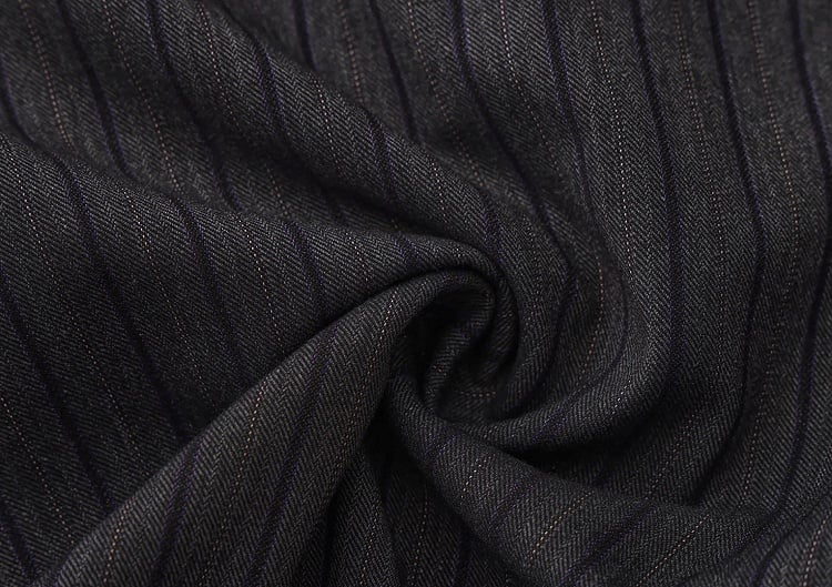 Striped Fabric Dark Gray Ouji Lolita Pants