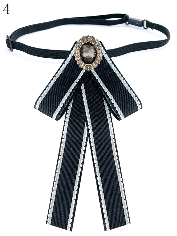 4 Options Rhinestone Decorated Bow Tie